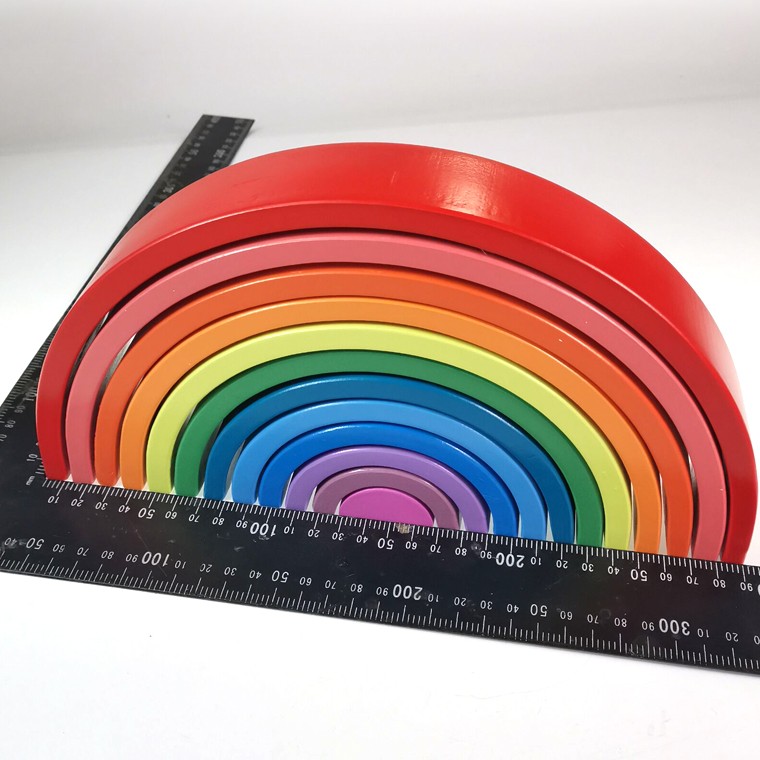 Rainbow 12 pcs per set wooden toys
