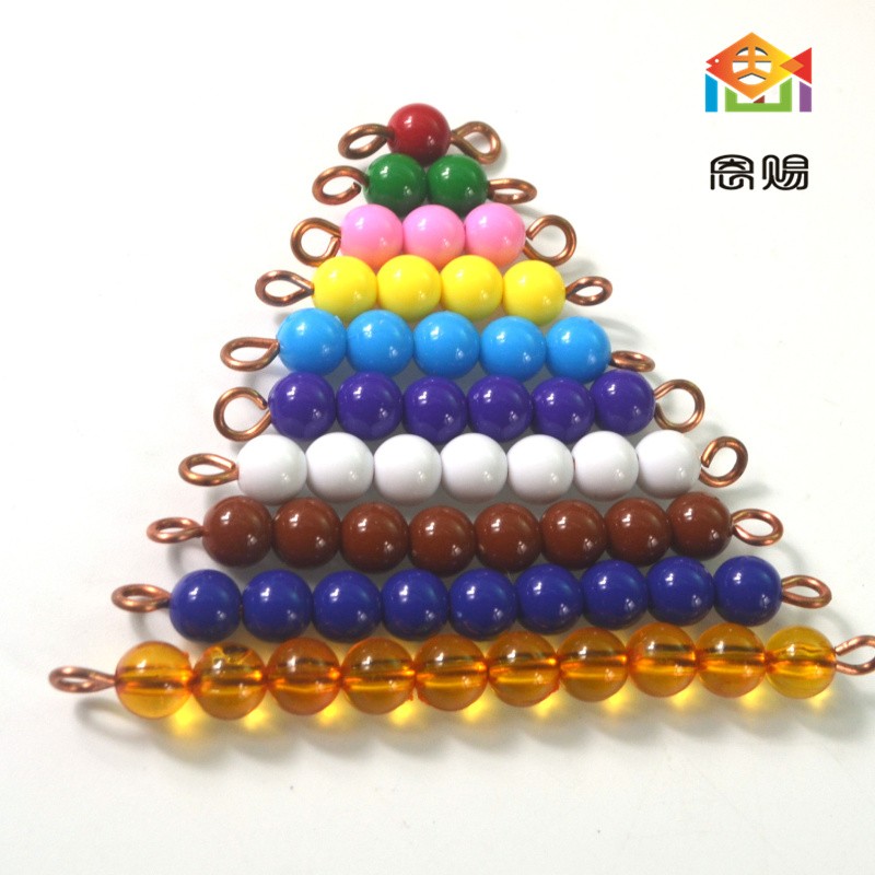colored beads stairs on stands