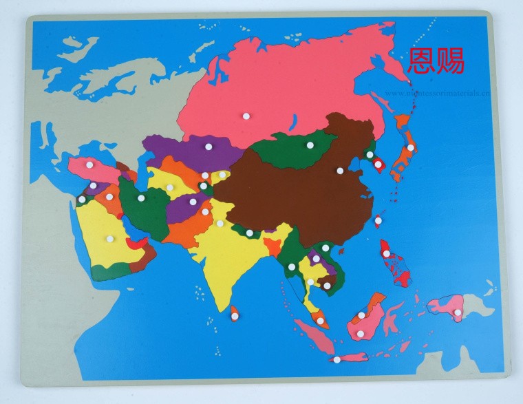 puzzle map of Asia